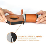 Brown Manual Knife Sharpener with Diamond Discs and Magnetic Angle Base - Extra Image