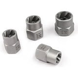 15-Piece Black Impact Damaged Bolt Nut Screw Remover Tool Kit - Close-Up Angle