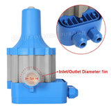 Automatic Water Pump Controller Pressure Switch Electronic Unit in Blue for Irrigation - Front View
