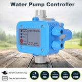 Automatic Water Pump Controller Pressure Switch Electronic Unit in Blue for Irrigation - Side View