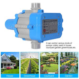 Automatic Water Pump Controller Pressure Switch Electronic Unit in Blue for Irrigation - 45-Degree Angle