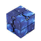 Infinity Cube Fidget Toy in Purple Starry Sky for Stress Relief and Sensory Play - 45-Degree Angle