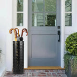 Multifunctional Black Metal Flower Storage Bucket Umbrella Holder Rack 1060x410mm - Front View