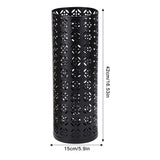 Multifunctional Black Metal Flower Storage Bucket Umbrella Holder Rack 1060x410mm - Close-Up Angle