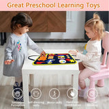 Multicolour Montessori Busy Board for Toddlers, Blue, 70.1x27.94cm, Sensory Learning Toy - Extra Image
