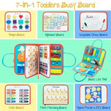 Multicolour Montessori Sensory Busy Board for Kids - Multi-Colour Learning Toy - Side View