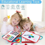 Multicolour Montessori Sensory Busy Board for Kids - Multi-Colour Learning Toy - 45-Degree Angle