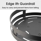 Black Triple Layer Rotating Spice Rack Countertop Organizer with 360° Rotation - Low Angle