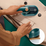 Portable Mini Handheld Garment Steamer in Creamy White for Home & Travel - Side View