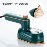 Portable Mini Handheld Garment Steamer in Creamy White for Home & Travel - Rear View