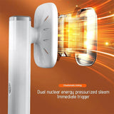 Portable Handheld Mini Steam Iron in White for Home & Travel, 72x100mm - Front View