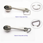 Stainless Steel Measuring Spoons Set, 6 Pieces, Silver for Accurate Cooking and Baking