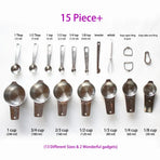 Stainless Steel Measuring Spoons Set, 6 Pieces, Silver for Accurate Cooking and Baking