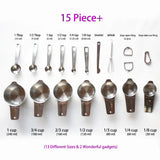Stainless Steel Measuring Spoons Set, 6 Pieces, Silver for Accurate Cooking and Baking - Top-Down View