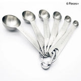 Stainless Steel Measuring Spoons Set, 6 Pieces, Silver for Accurate Cooking and Baking - Extra Image