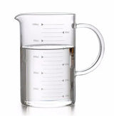 Large 1000ml Clear Borosilicate Glass Measuring Cup with Direct Fire Heat Resistance - Side View