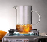 Large 1000ml Clear Borosilicate Glass Measuring Cup with Direct Fire Heat Resistance - Top-Down View