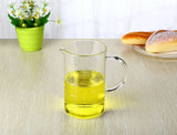 Large 1000ml Clear Borosilicate Glass Measuring Cup with Direct Fire Heat Resistance - 45-Degree Angle