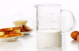 Large 1000ml Clear Borosilicate Glass Measuring Cup with Direct Fire Heat Resistance - Close-Up Angle