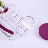 900mL Black Batter Dispenser for Waffles, Pancakes, and Cupcakes - Top-Down View
