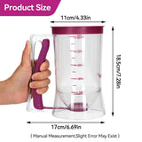 900mL Black Batter Dispenser for Waffles, Pancakes, and Cupcakes - Rear View