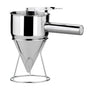 Stainless Steel Funnel Dispenser for Donuts, Cupcakes, and Pancakes - 21cm Height, Silver
