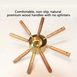 Stainless Steel Measuring Cups and Spoons Set, Cooper Finish, 8-Piece for Baking and Cooking - Rear View