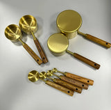 Stainless Steel Measuring Cups and Spoons Set, Cooper Finish, 8-Piece for Baking and Cooking - Extra Image
