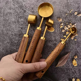 Stainless Steel Measuring Cups and Spoons Set, Cooper Finish, 8-Piece for Baking and Cooking - Extra Image