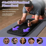 8-in-1 Multifunctional Black Fitness Board for Pilates, Abdominal Strength, and Core Training - Rear View