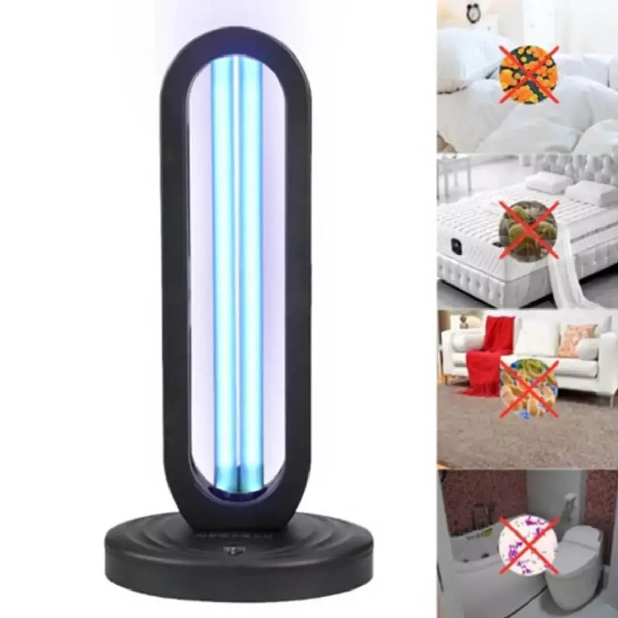 Large 38W UVC UV Light Ozone Germicidal Lamp for Home and Office Disinfection