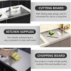 Silver Stainless Steel Chopping Board 60x50cm - Non-Slip Pastry Worktop Protector