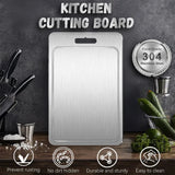 Double-Sided Titanium Cutting Board in Silver, 36x25CM, Heat Resistant for Kitchen and Camping - Extra Image
