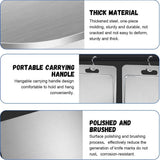 Double-Sided Titanium Cutting Board in Silver, 39x28cm, 1.5mm Thickness for Kitchen and Camping - 45-Degree Angle