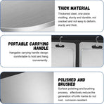 Double-Sided Titanium Cutting Board in Silver, 46x30cm, Durable and Heat Resistant