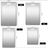 Double-Sided Titanium Cutting Board in Silver, 46x30cm, Durable and Heat Resistant - Extra Image