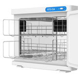 White 23L Black UV Towel Sterilizer Warmer Cabinet for Beauty Spa Salon - Front View