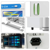 White 23L Black UV Towel Sterilizer Warmer Cabinet for Beauty Spa Salon - Rear View