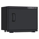 23L Black Hot Towel Warmer UV Sterilizer Disinfection Cabinet for Salon and Spa