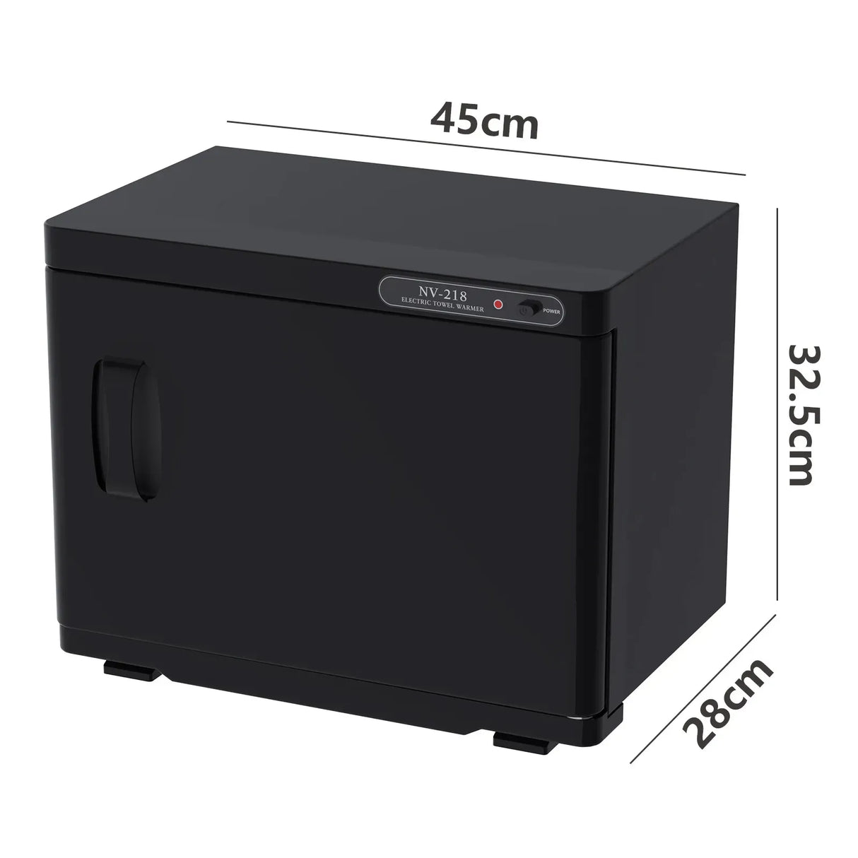 23L Black Hot Towel Warmer UV Sterilizer Disinfection Cabinet for Salon and Spa