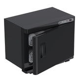 23L Black Hot Towel Warmer UV Sterilizer Disinfection Cabinet for Salon and Spa - Side View