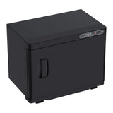 23L Black Hot Towel Warmer UV Sterilizer Disinfection Cabinet for Salon and Spa - Top-Down View