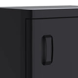 23L Black Hot Towel Warmer UV Sterilizer Disinfection Cabinet for Salon and Spa - 45-Degree Angle