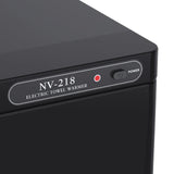 23L Black Hot Towel Warmer UV Sterilizer Disinfection Cabinet for Salon and Spa - Close-Up Angle