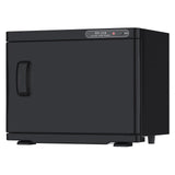 23L Black Hot Towel Warmer UV Sterilizer Disinfection Cabinet for Salon and Spa - Low Angle