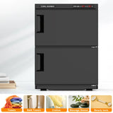White 32L Black Hot Towel Warmer UV Sterilizer Cabinet for Salon and Home Use - Close-Up Angle