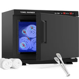 White 32L Black Hot Towel Warmer UV Sterilizer Cabinet for Salon and Home Use - Extra Image