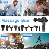 Deep Tissue Massage Gun Black with 10 Interchangeable Heads and 30 Adjustable Speeds - Extra Image