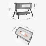 Portable Baby Bassinet Cot Crib Bedside Co Sleeper in Pink, 92x68x80CM