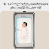 Portable Baby Bassinet Cot Crib Bedside Co Sleeper in Pink, 92x68x80CM - 45-Degree Angle